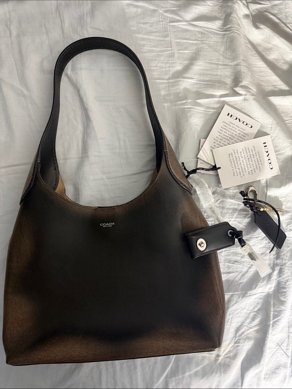 Coach 28 Loved Leather Shoulder Hobo
